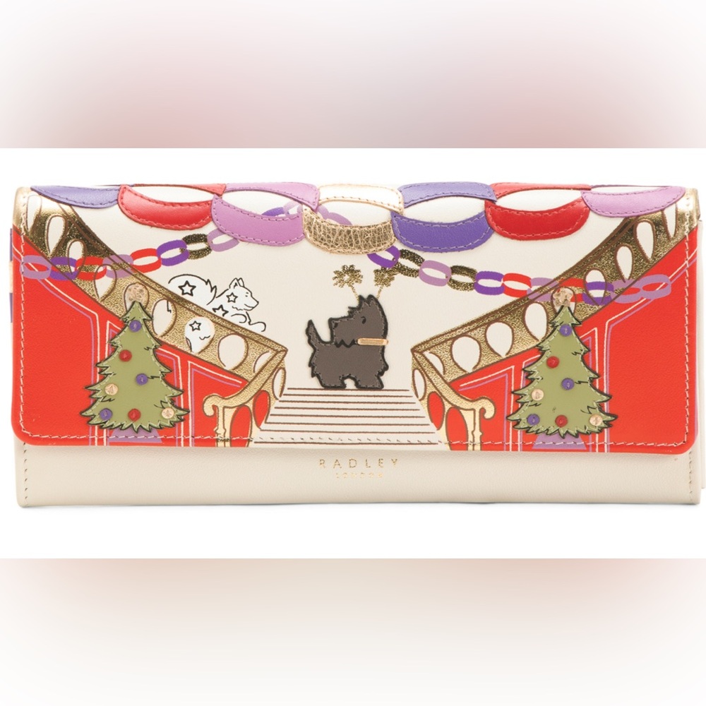 🎄 Radley London Limited Edition Holiday Leather Flapover Wallet